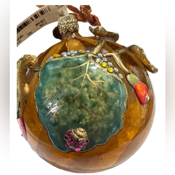 Jay Strongwater Christmas Ornament Ball Flowers Leaves Fruit Swarovski 
NEW
5072 - Picture 3 of 6